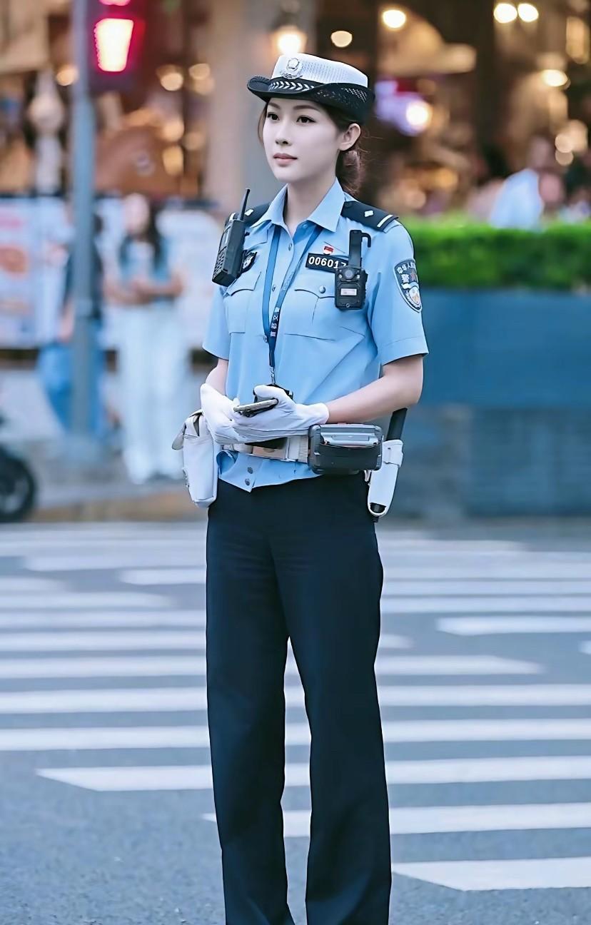 这是我见过最美的交警，颜值气质全都奈斯，作为一个女的，我都有点心动～