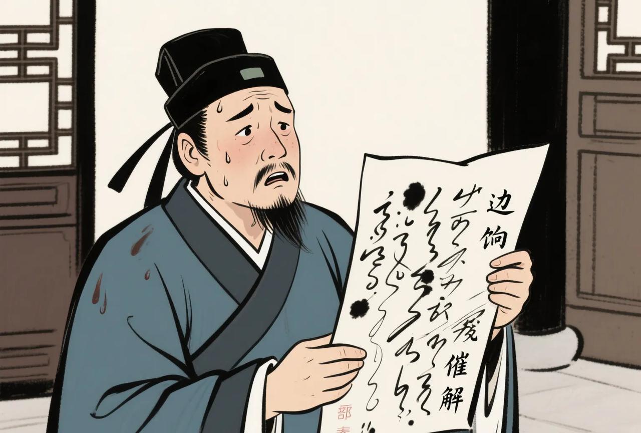 万历初年，首辅张居正用草书写了份公文，字迹难认，兵部郎中沈应时接到批文时，冷汗浸