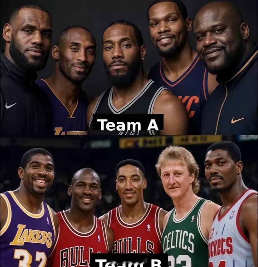 上面有奥尼尔是无敌的，下面有乔神，但如果打7场，谁会胜出呢？TeamA的核心