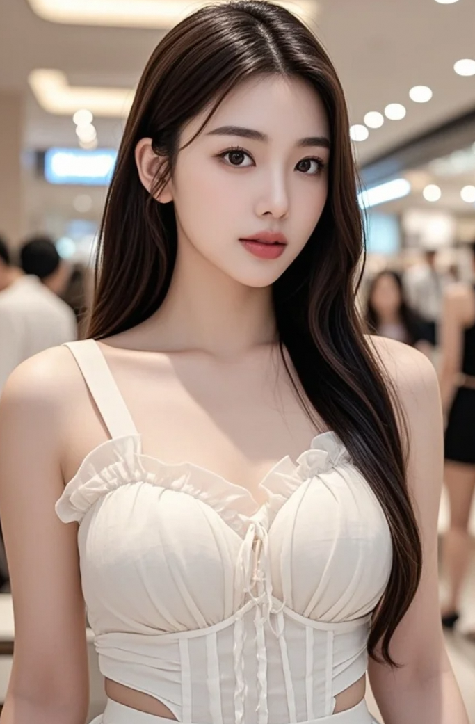 摩登商场韵律扬，女生街拍梦流芳