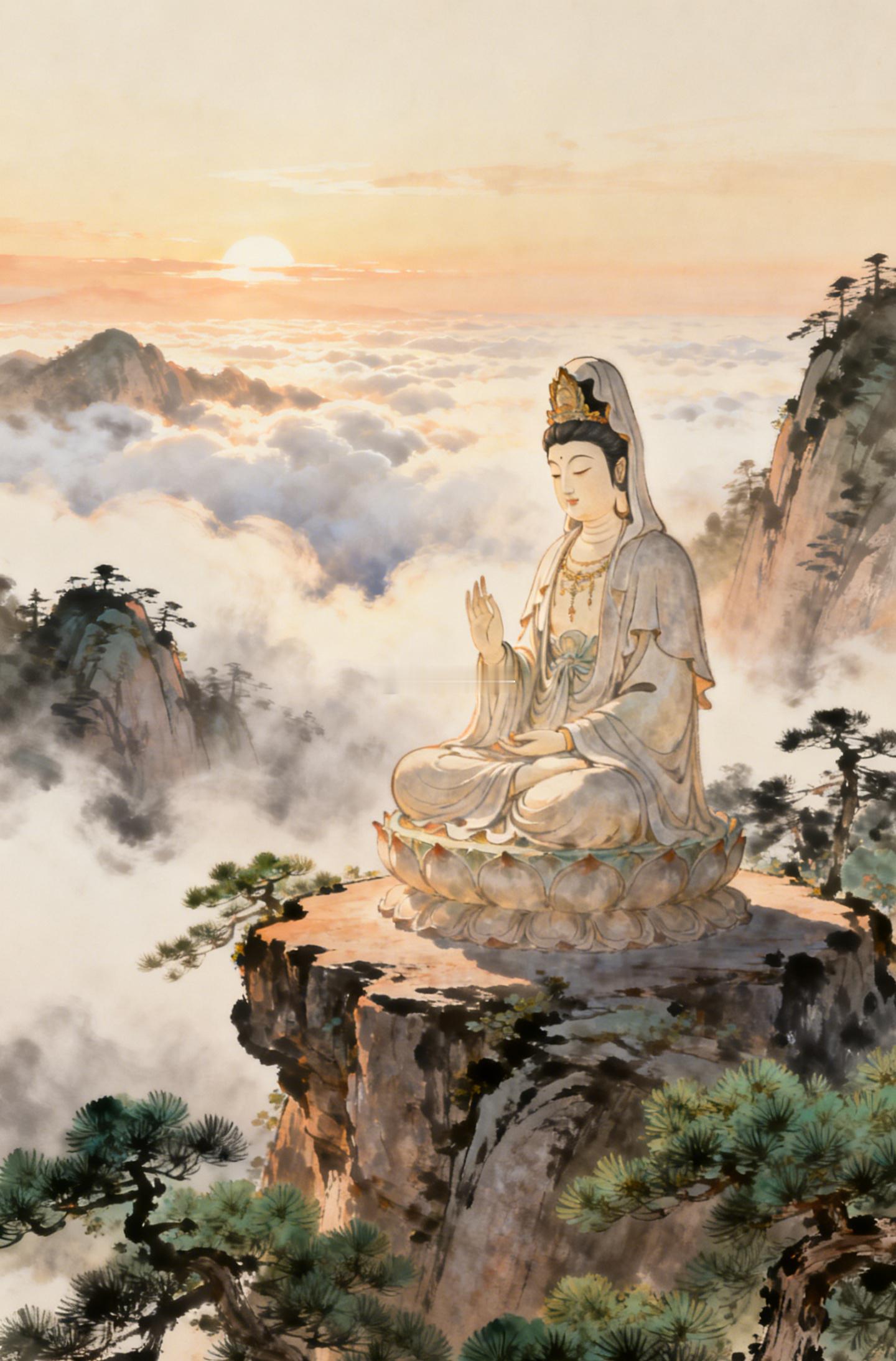 不生执念，自有万物相助。观世音菩萨护佑，让今日的出门与归途皆沐吉光，遇水搭桥，诸