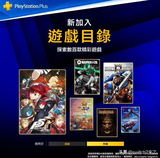索尼今日公布了2026年3月份港服PSPlus会员二三档的完整游戏阵容，本月玩