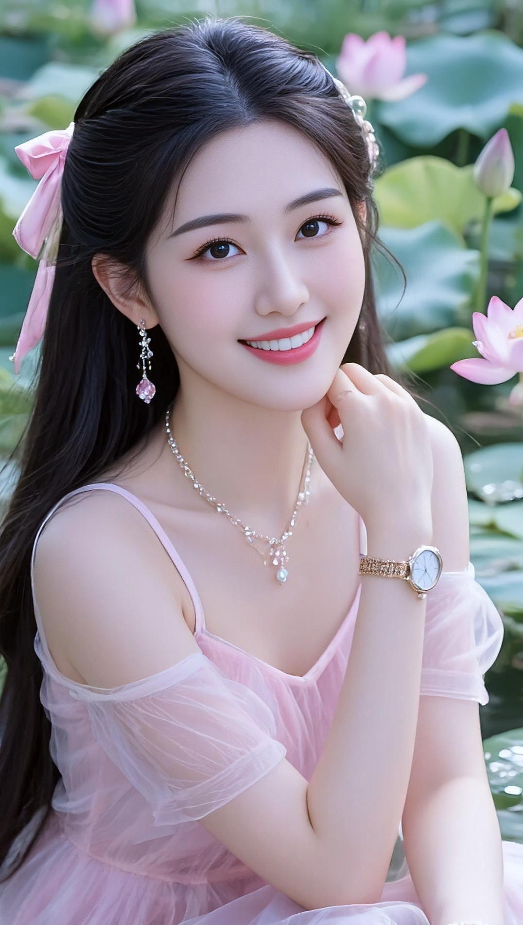 AI荷塘清新写真