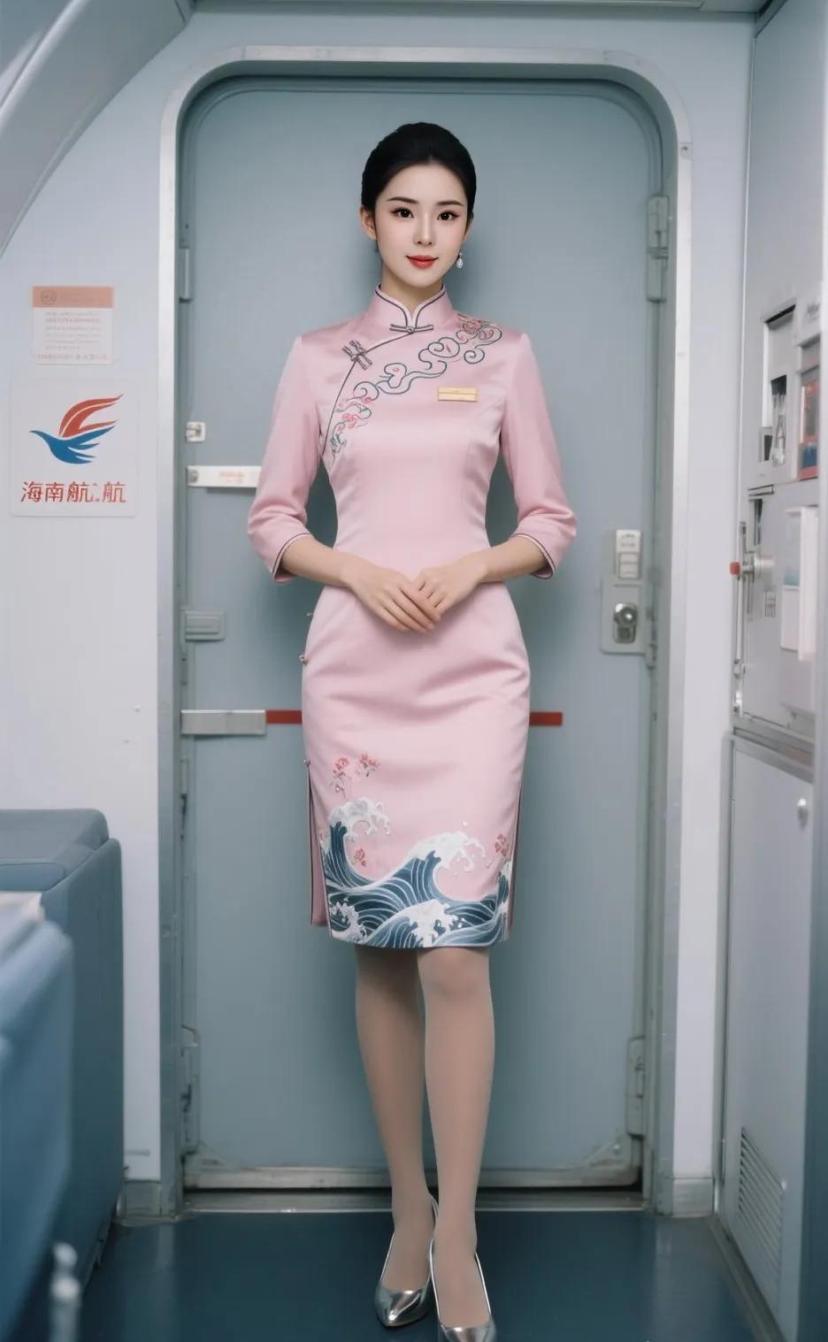 空姐的优雅气质，粉色的制服，尽显专业与美丽！