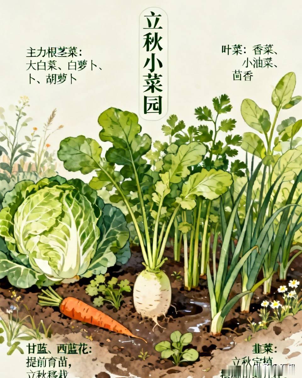 你们那儿立秋前后种啥?说说我自家小菜园每年立秋后的栽种清单，都是北方好养活、秋
