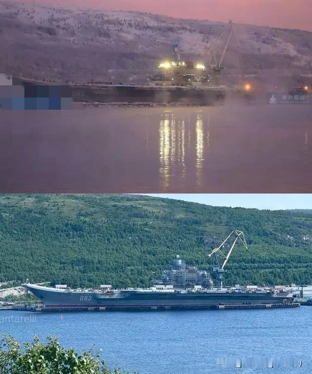 库兹涅佐夫航母的脚手架拆了...俄罗斯海军的库兹涅佐夫号航母终于有了实质性