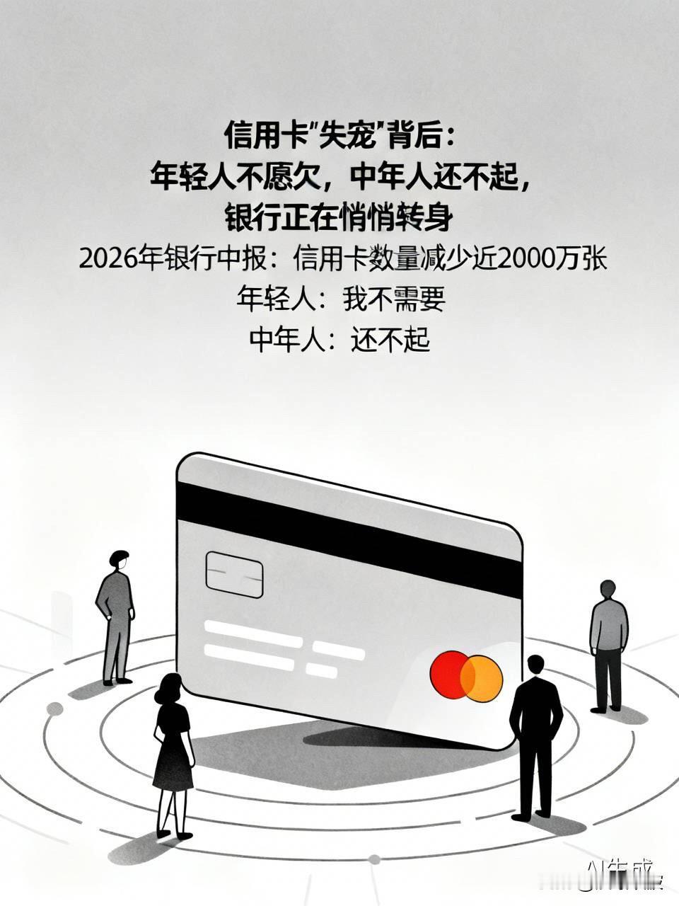 信用卡“失宠”背后：年轻人不愿欠，中年人还不起，银行正在悄悄转身一张信用
