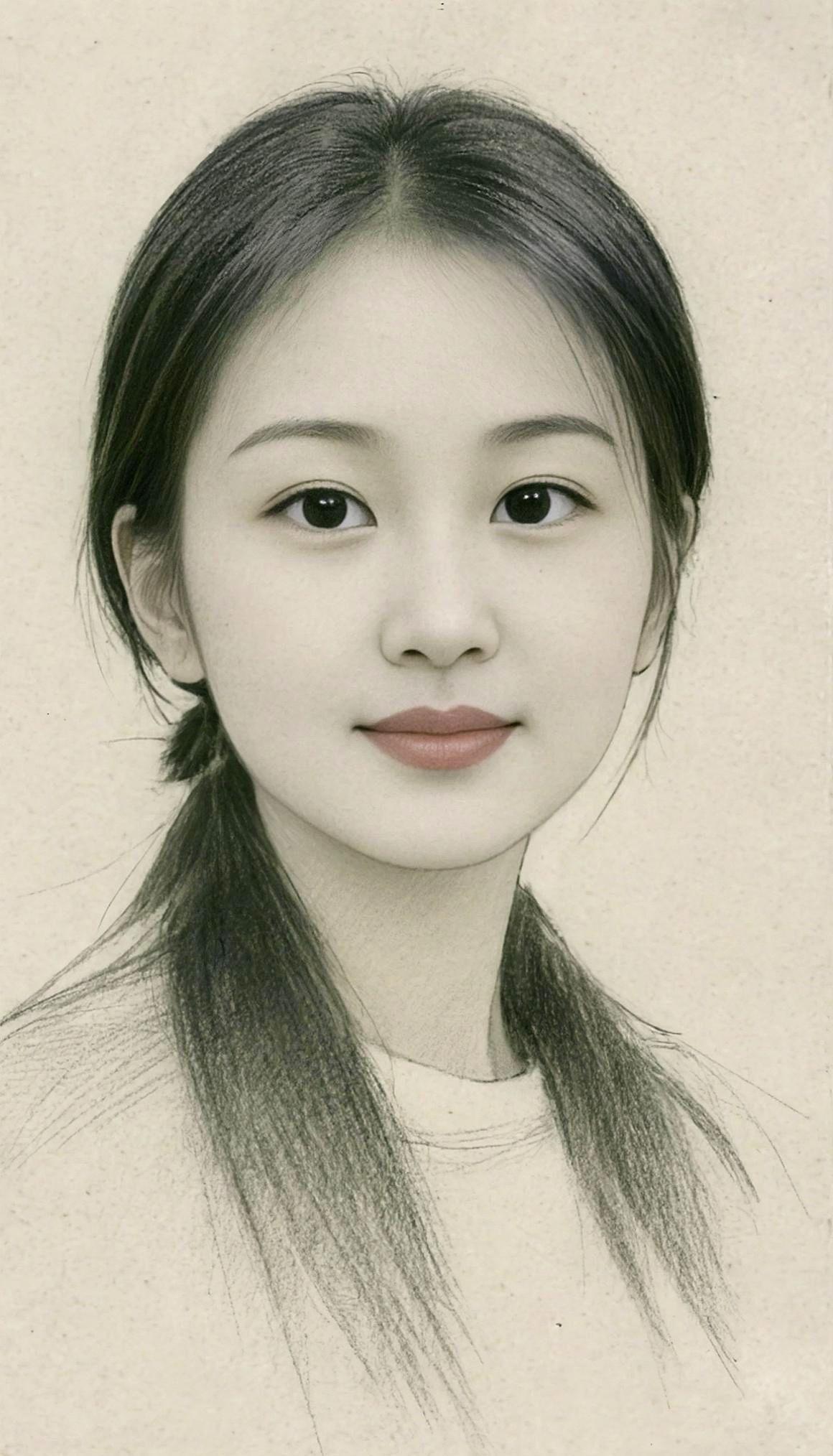 清新素颜写真素描最美素颜
