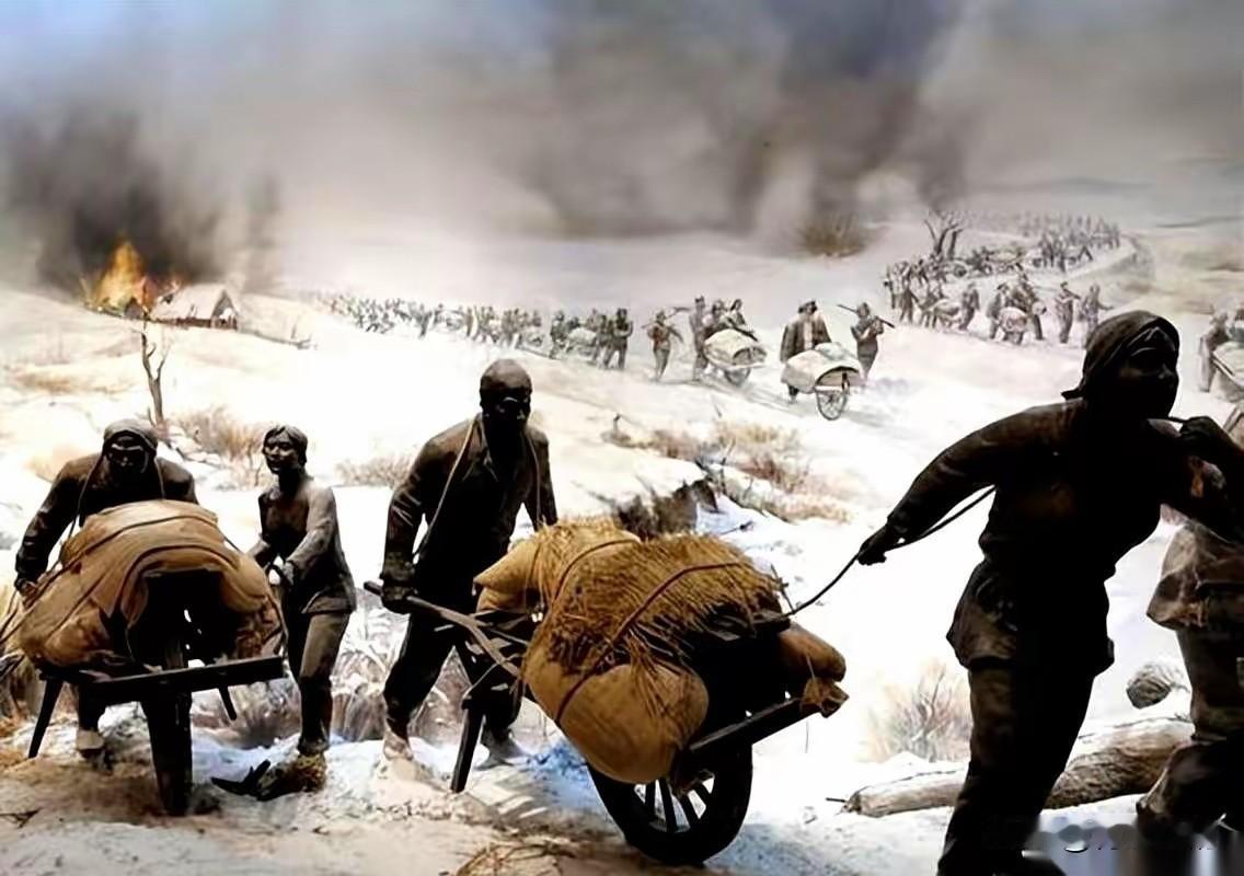 仗打到最要命的时候，粟裕给中央发电报，说能不能给每个战士搞半斤猪肉，五包烟。中