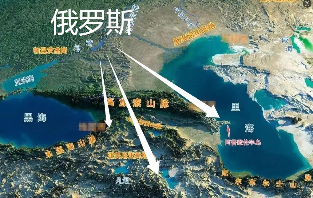 高加索三国突然完成去俄化，也是地理单元上，与大鹅本土隔绝，一座东西走向的高加索山