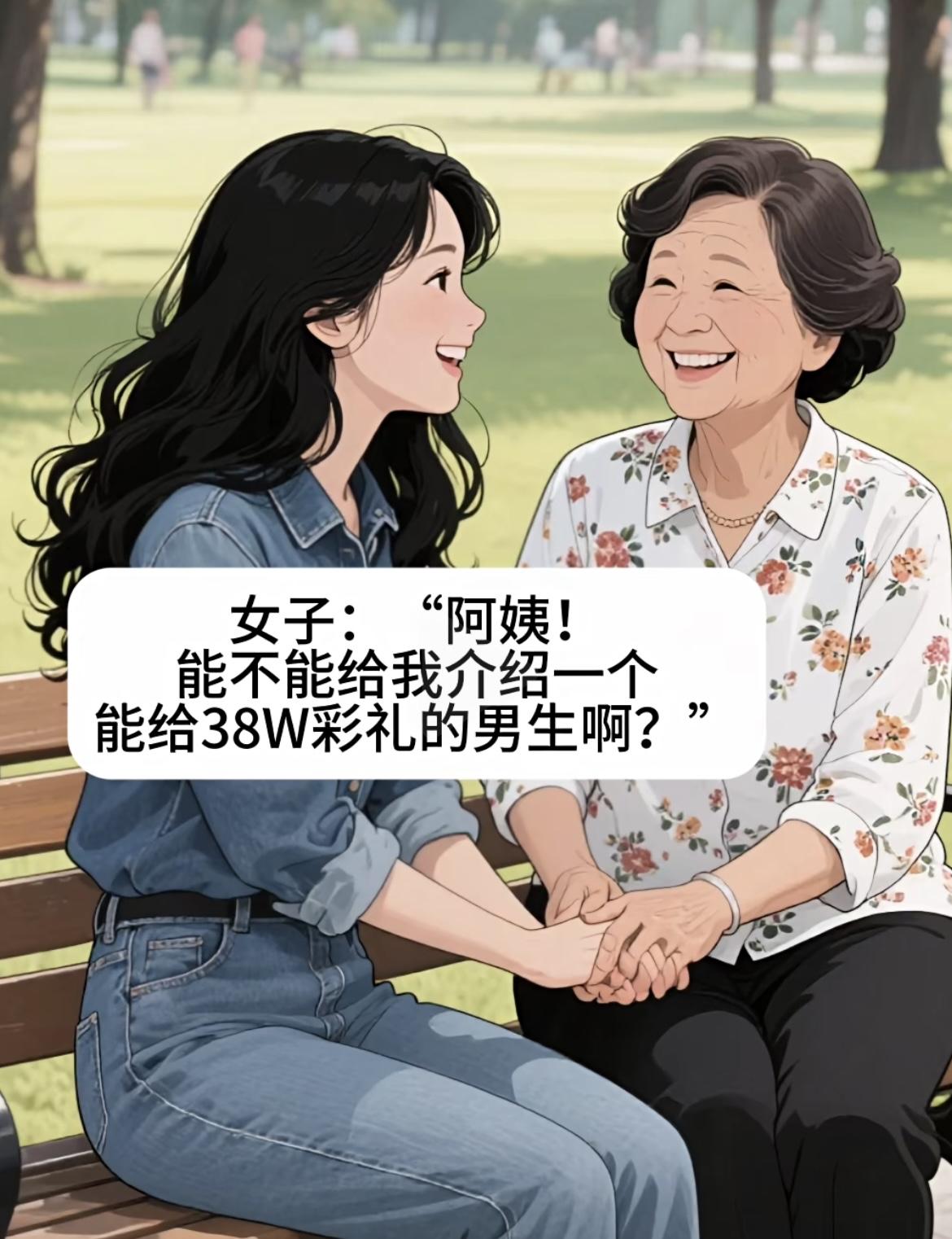 “阿姨，我想找一个能给38W彩礼的男生”[吃瓜][吃瓜]