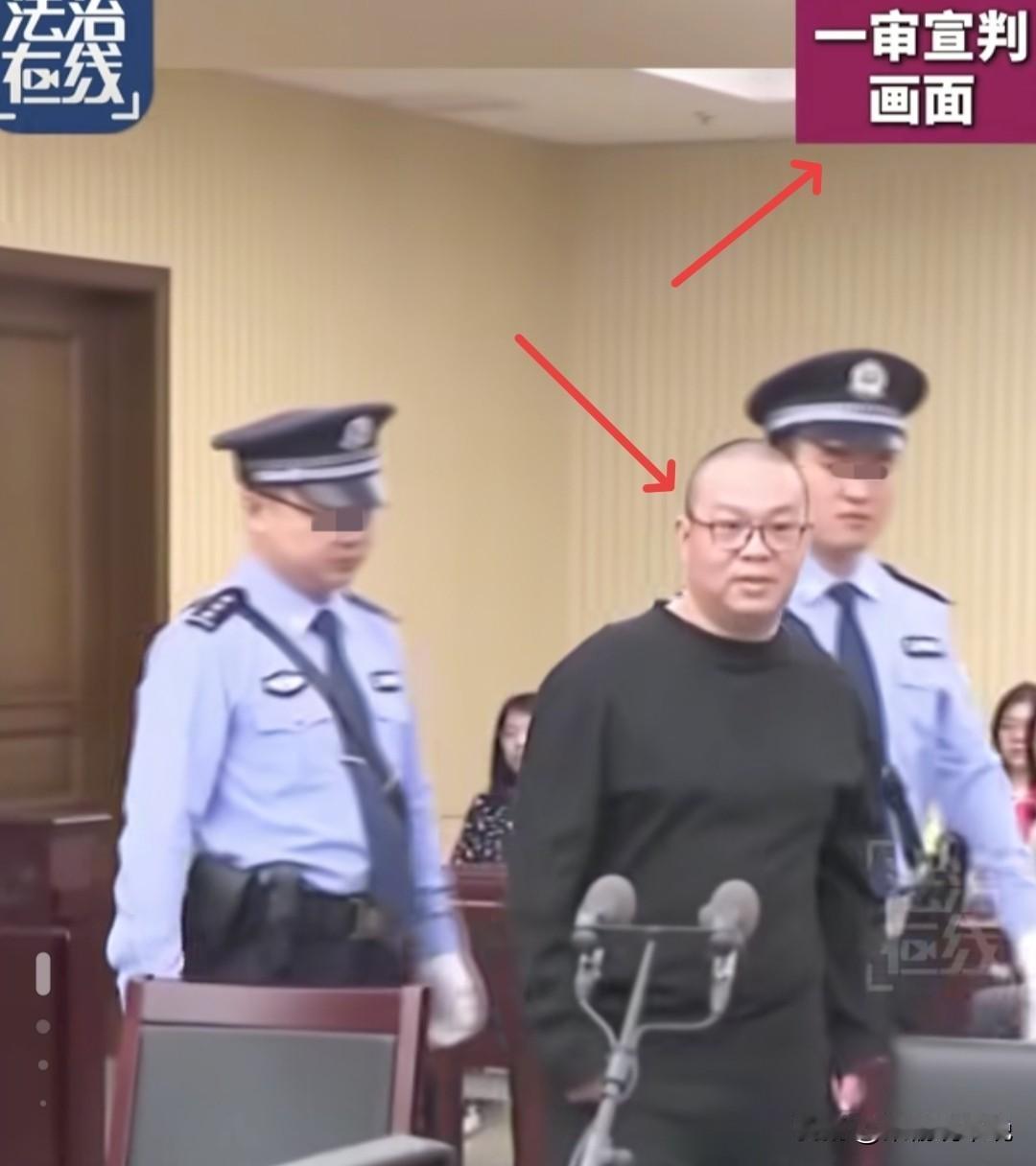 巨贪白天辉怎么也没想，自己一审和二审的表情会如此两级反转，一审的白天辉被带进庭审