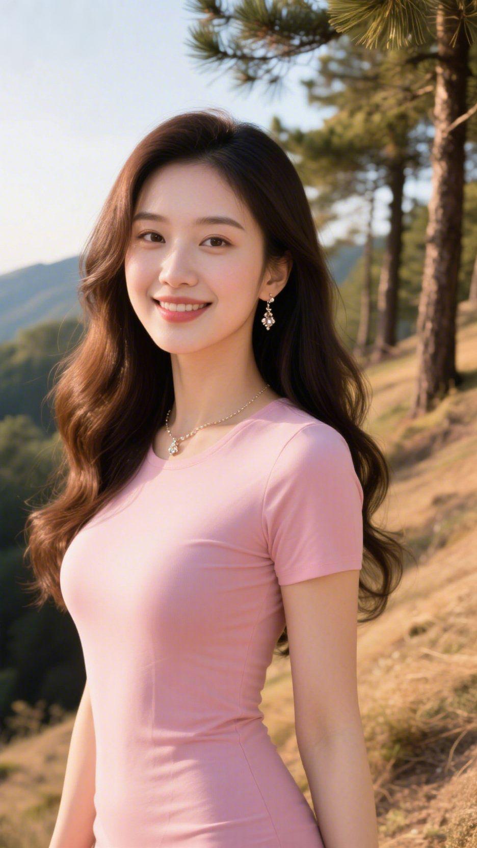 青山清韵晴岚绕岭翠烟轻，远岫连云接太清苍松挺干凌霄汉，翠柏盘根抱石坪涧