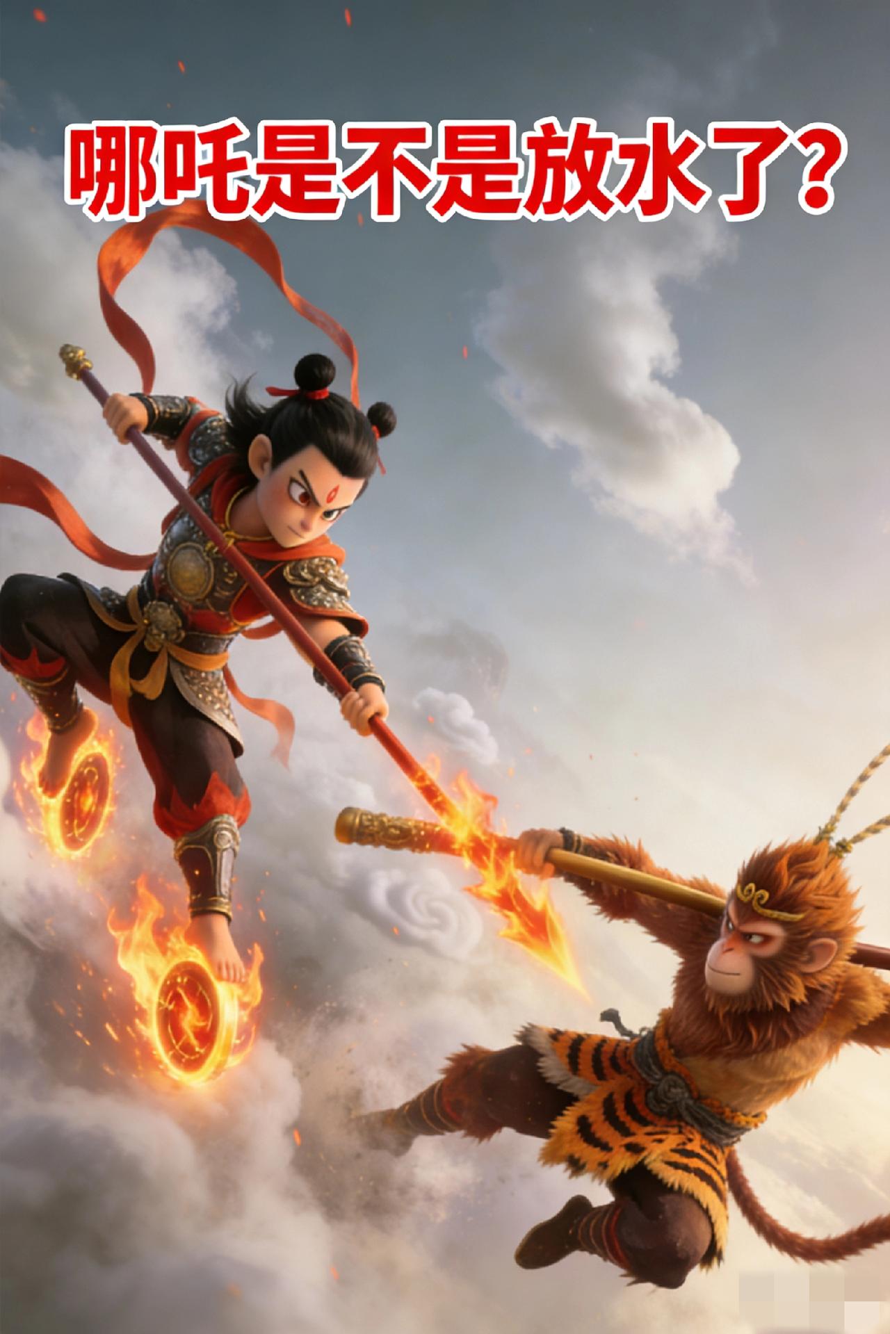 哪吒比孙悟空大修行时间比孙悟空早关键还是天庭正规编制，佩戴顶级装备，为什么还