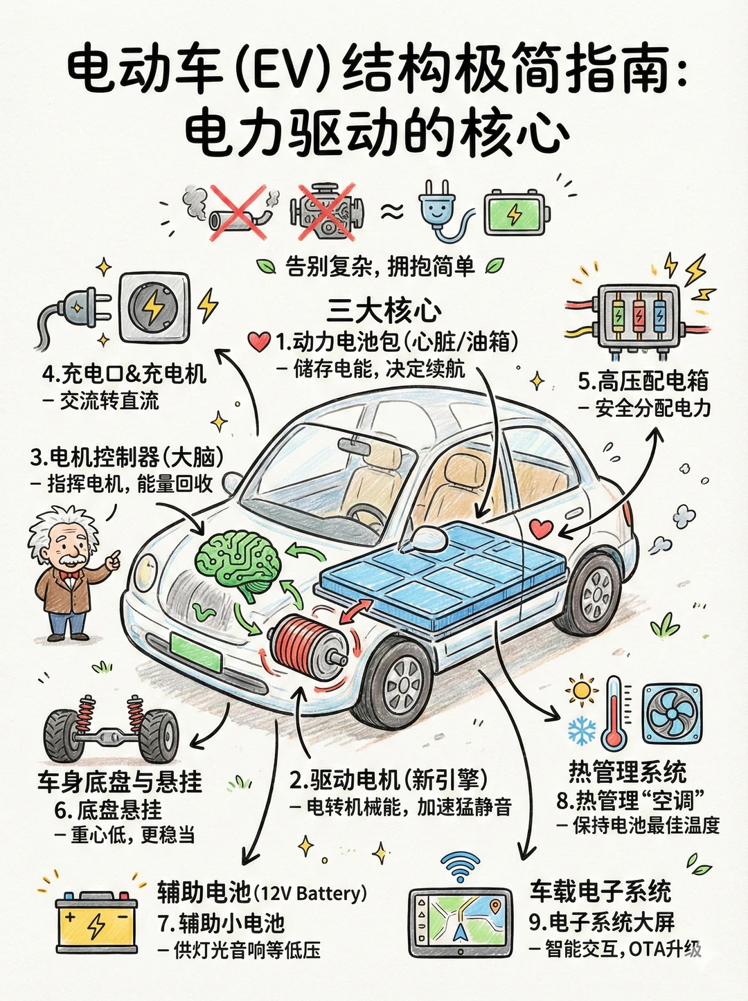 有人说新能源汽车本就是电动大玩具，比燃油车简单多了，驱动电机代替发动机，直接转车