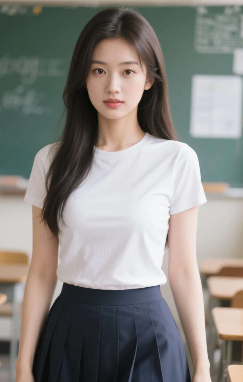 白衣+短裙=夏日最干净的杀伤力