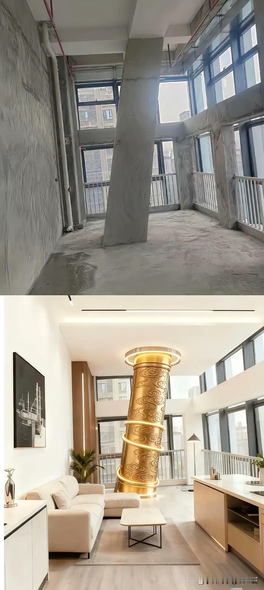 有人在网上问，刚买的房子屋里有这一个斜着的承重墙，像比萨斜塔一样。这个怎么办？有