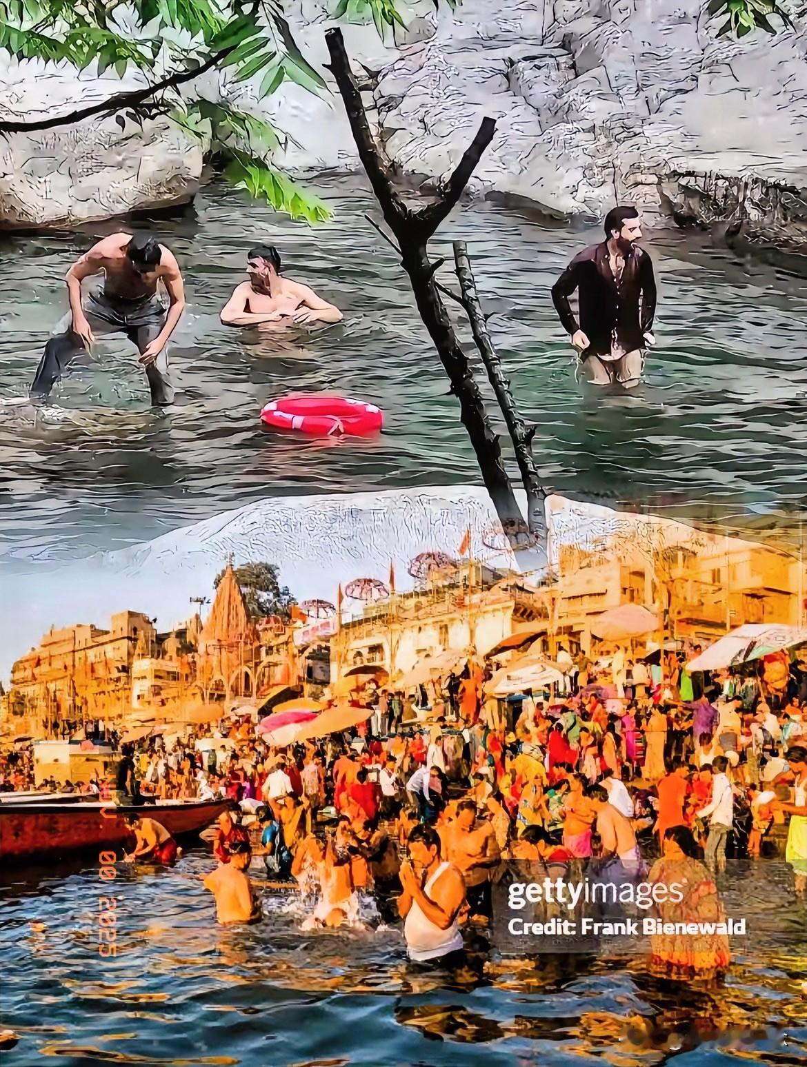 庐山景区惊现外国人洗澡！几名印度游客竟在风景区内脱光衣服，把山溪当露天澡