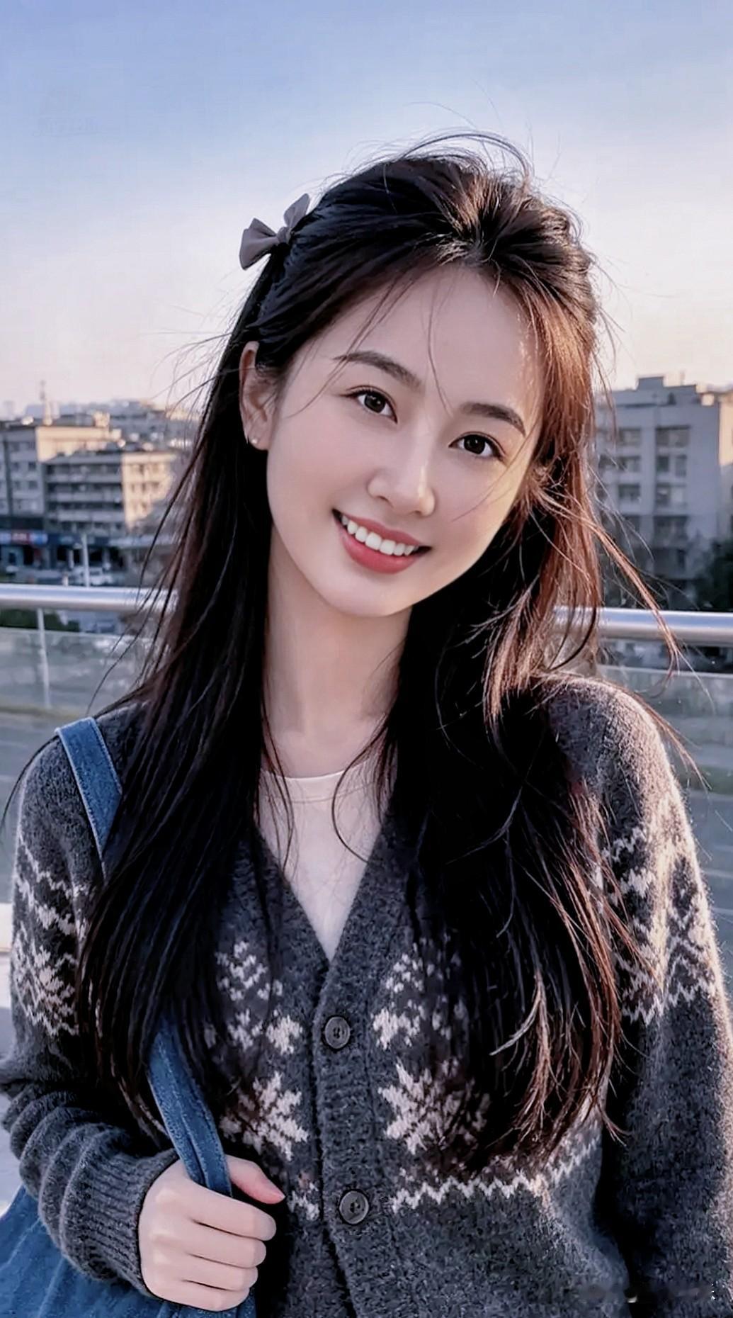 一件毛衣一抹笑，半分慵懒半分娇。求下联分享你的随手拍