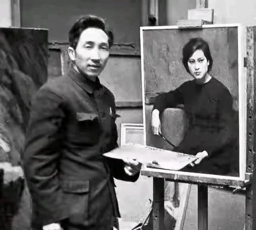 油画大师靳尚谊比范曾还年长几岁，今年91岁了。偶然发现他年轻时画的女肖像画，脸庞