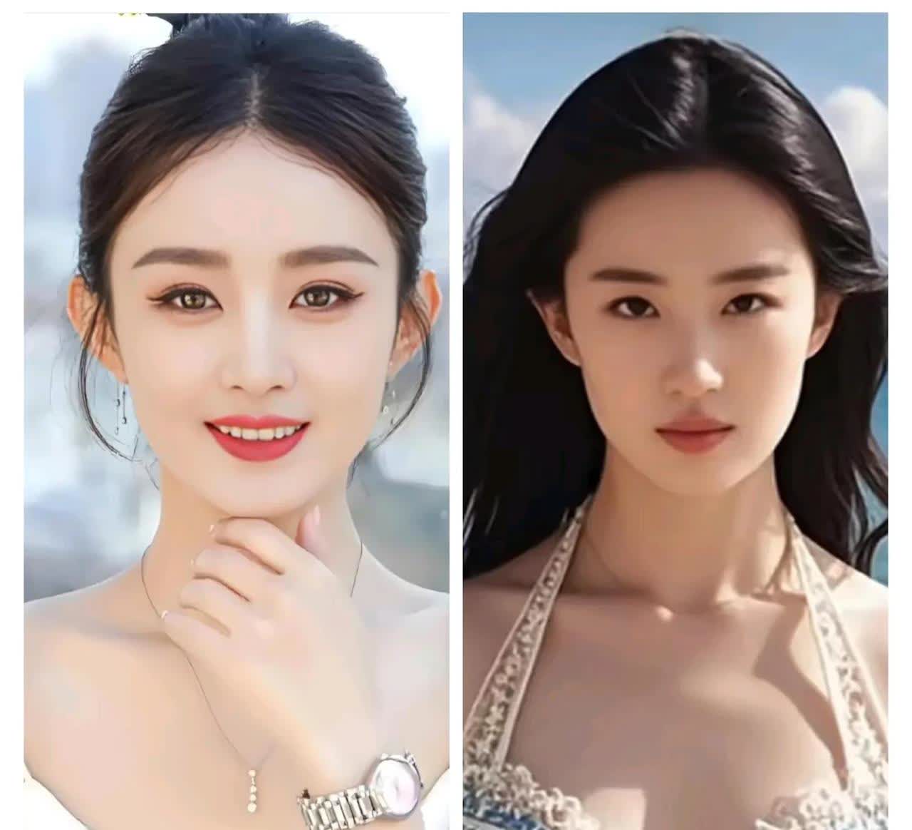 我问老公，从男性的角度出发，如果要选老婆的话。刘亦菲和赵丽颖你选谁？老公的回答让