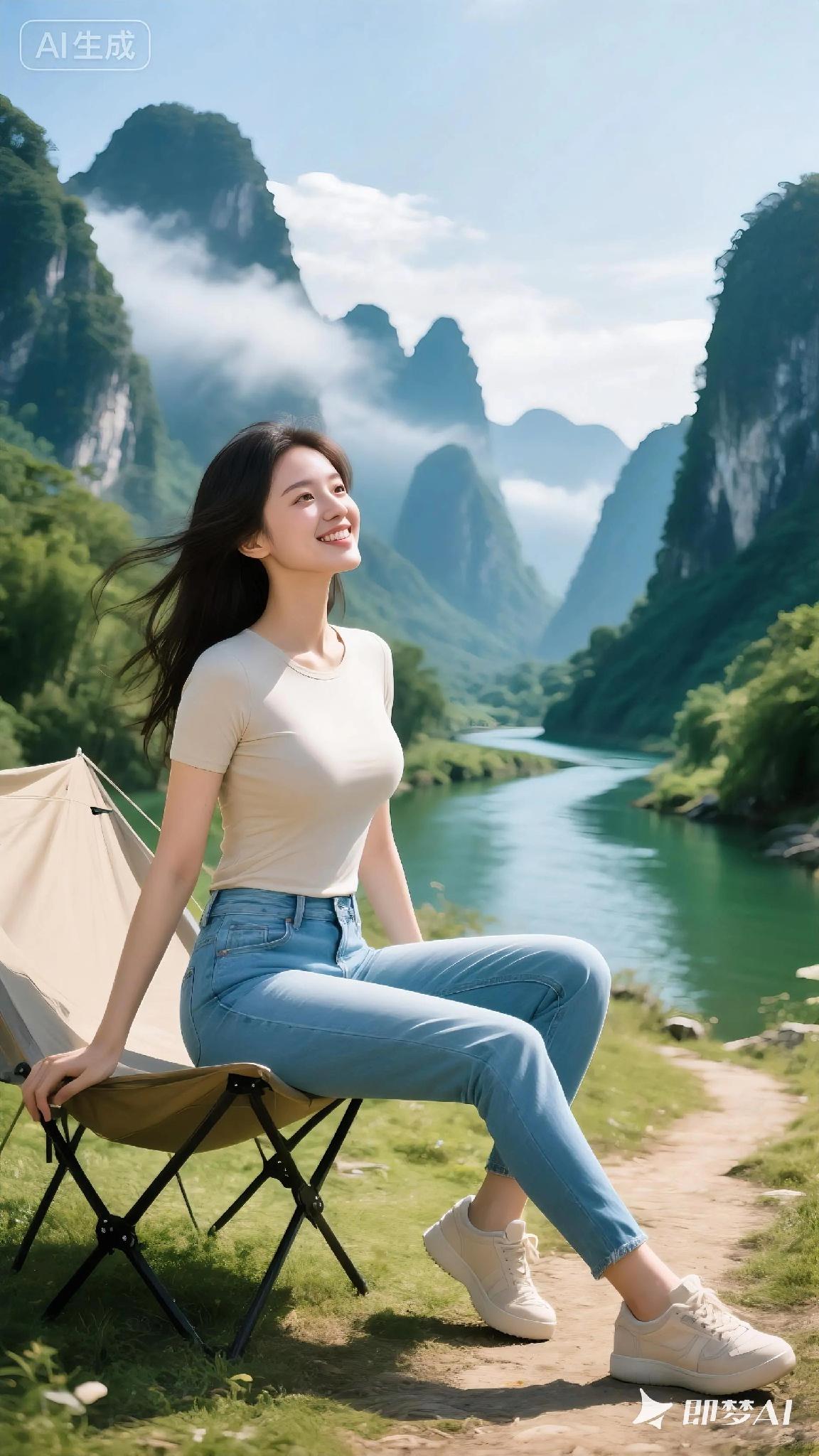 美景藏于山水之间。寻得这处秘境，以远山为幕，以碧水为席。静坐于此，听风观云，让心