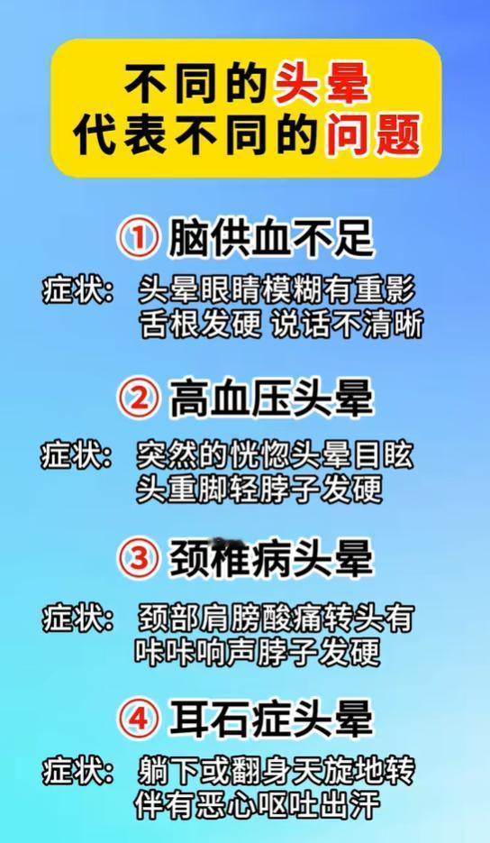 经常头晕是什么原因？分清四种头晕类型