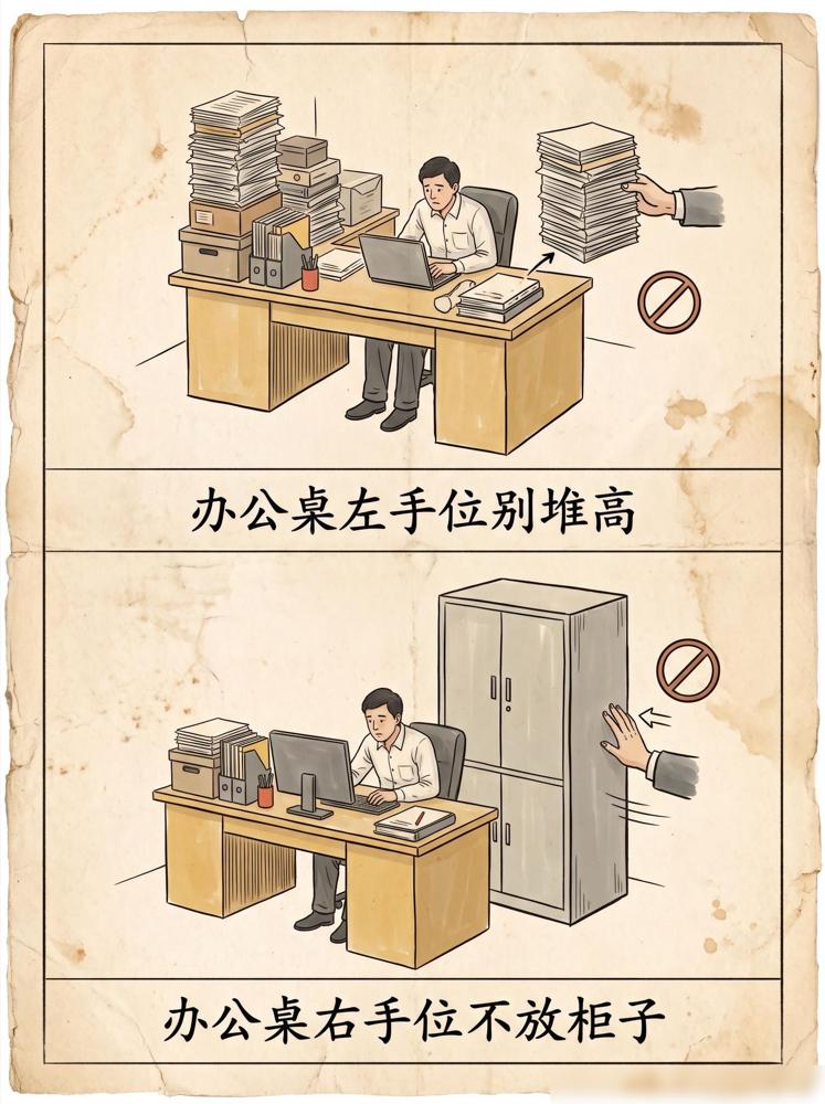 办公室的这些地方不要胡乱摆放。工位怎么布置，最容易纠结的就是好看和好用。桌上