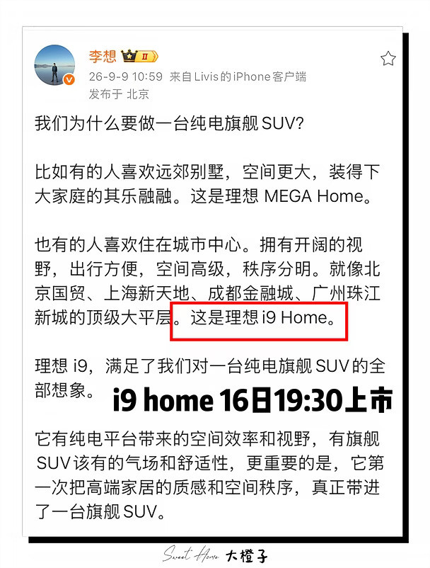 i9，城市旗舰纯电SUV。
