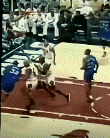 1996年季后赛上，公牛队主教练菲尔杰克逊一开始想用身高218厘米的朗利去防守身