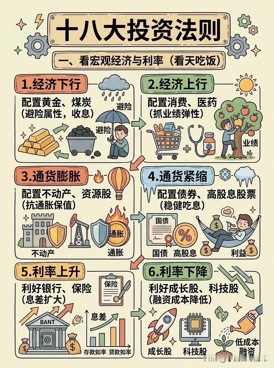 普通人也能看懂的18条投资法则，避开90%的坑以前总觉得投资是大佬的游戏，直