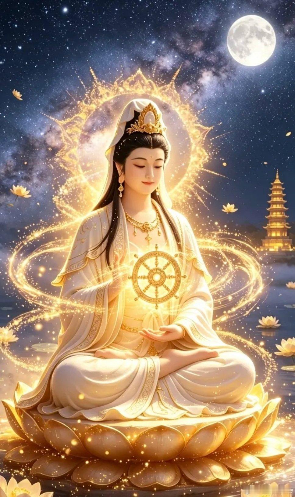 佛光普照大慈大悲观世音菩萨护佑众生壁纸～见者得福，大吉大利！[祈祷][祈祷]