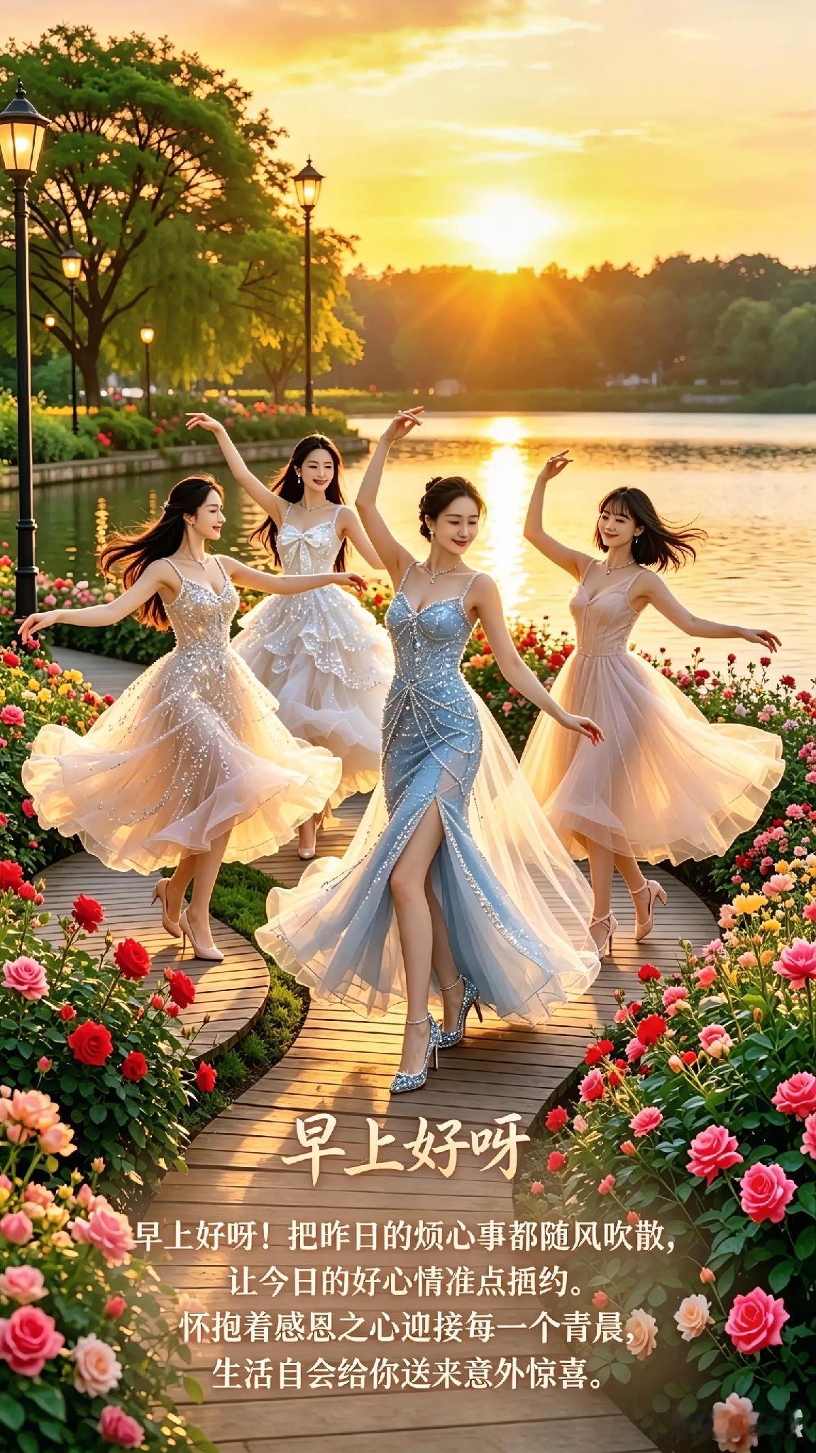 早上好！睁眼就笑、年龄忘掉，一日三餐、清淡为妙，身体安康、放在首要，心态