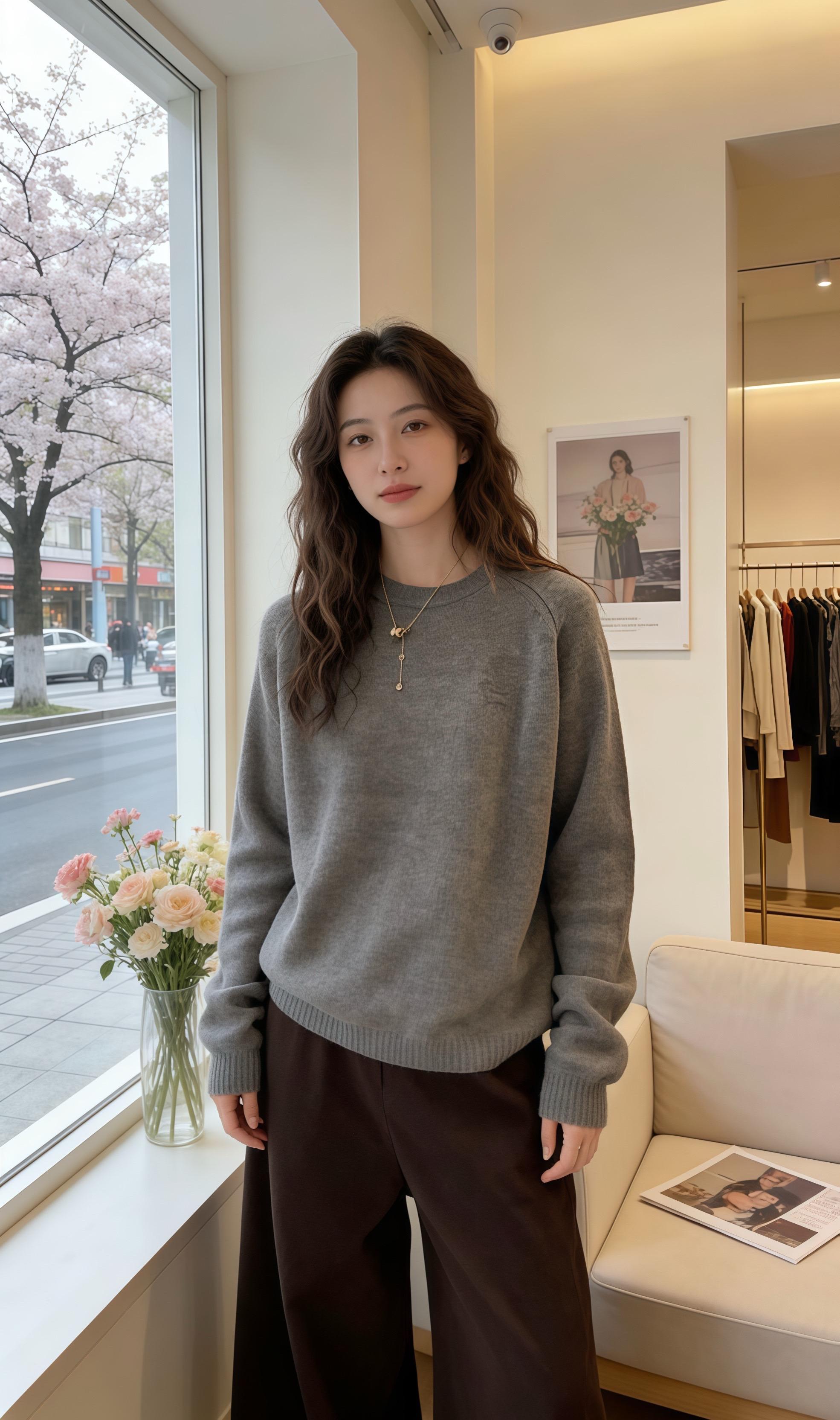 姐妹们，这个小狗毛衣真的好好看呀！它是这种很厚实的针织面料，摸起来软乎...