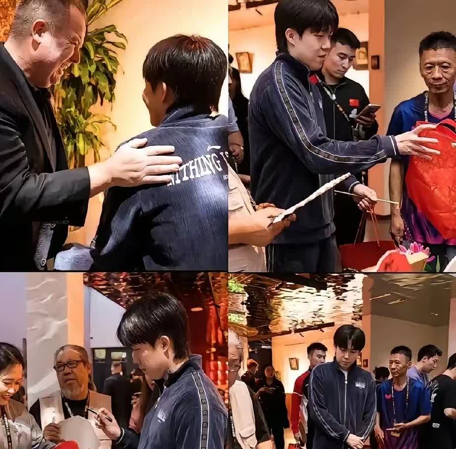 大满贯晚宴上，王楚钦的气场真是挡不住。连WTT的掌权人史蒂夫·丹顿都主