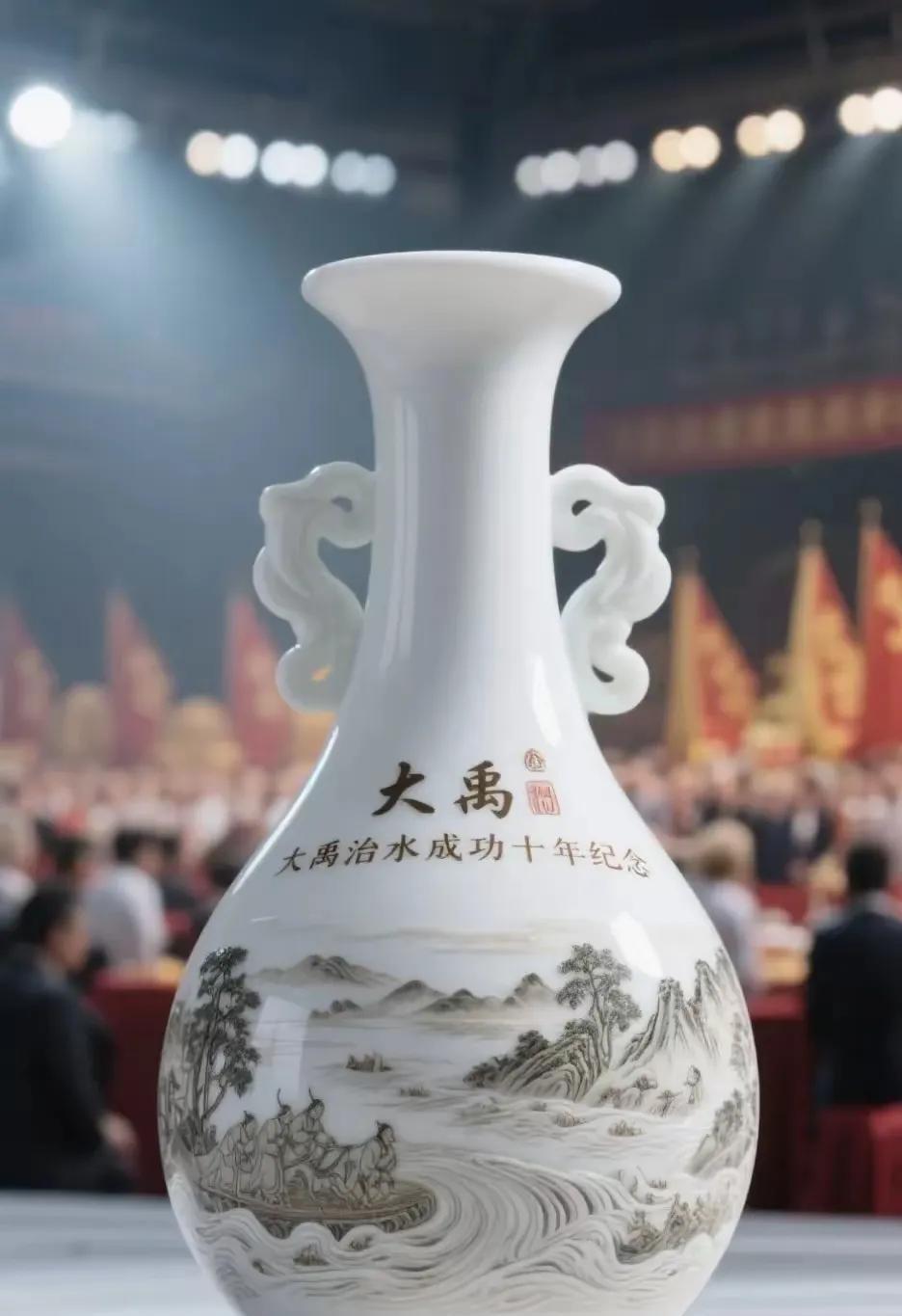 我这件瓷器乃称瓷祖也，什么汝瓷67件半？加一起起不及我这大禹治水十周年纪念，把中