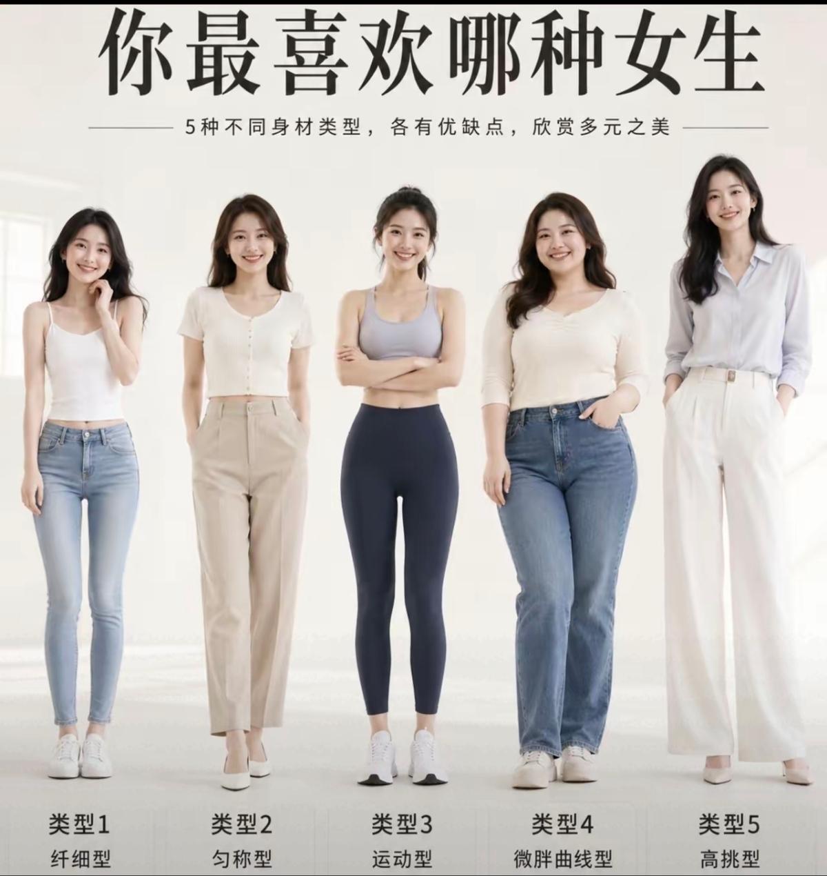 选一个，你最哪种身材的女生？