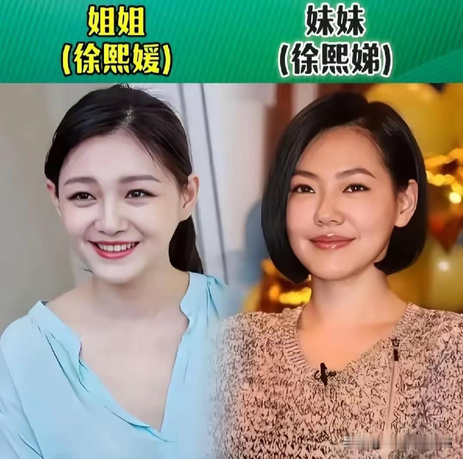 娱乐圈真实明星亲姐妹合集，同一张高颜值基因模板！亲生姐妹共享同款美貌，眉眼之间