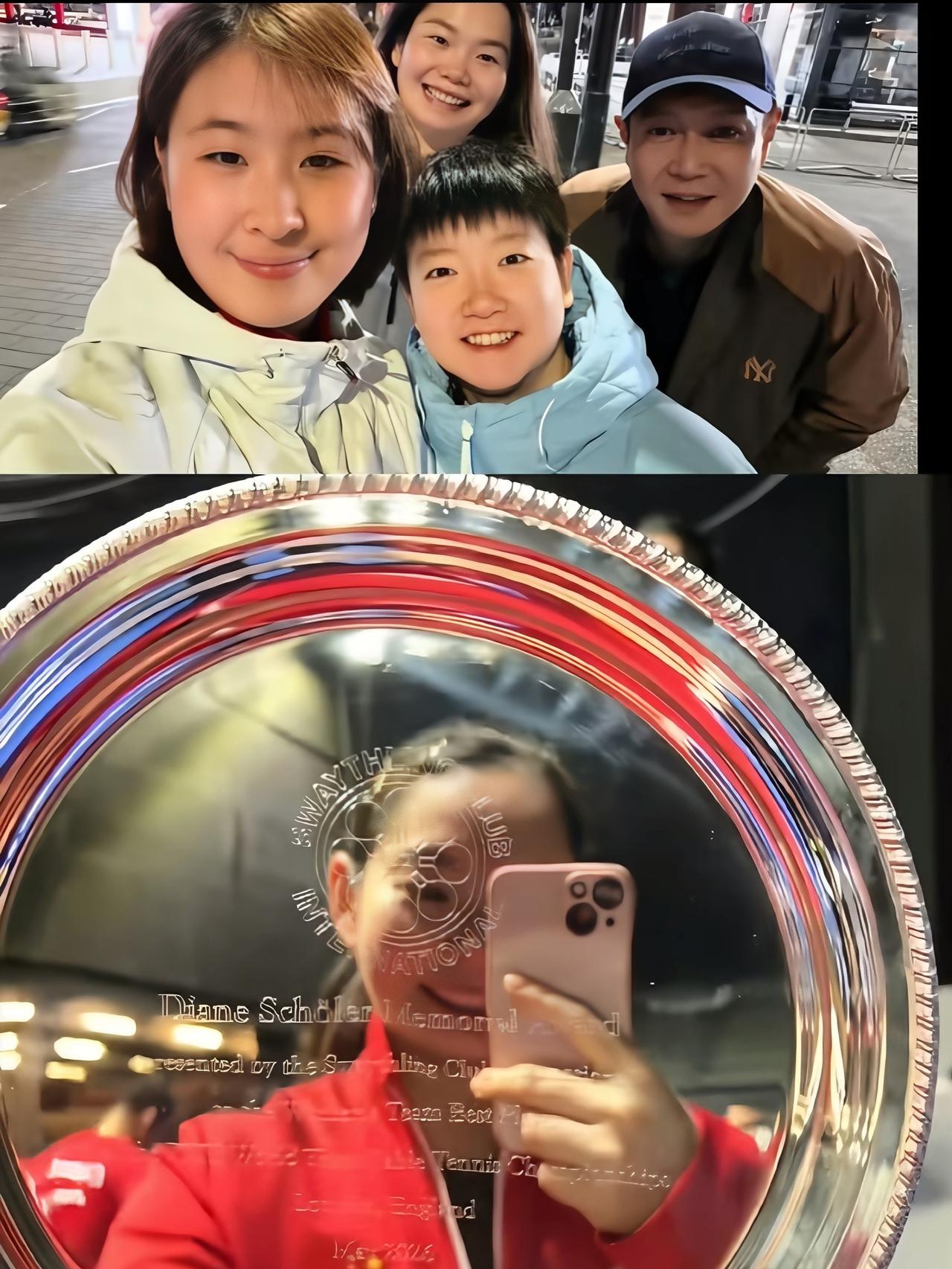 孙颖莎是个感恩的孩子！每次大赛之后，会将奖牌挂在邱贻可、何卓佳的脖子上，与
