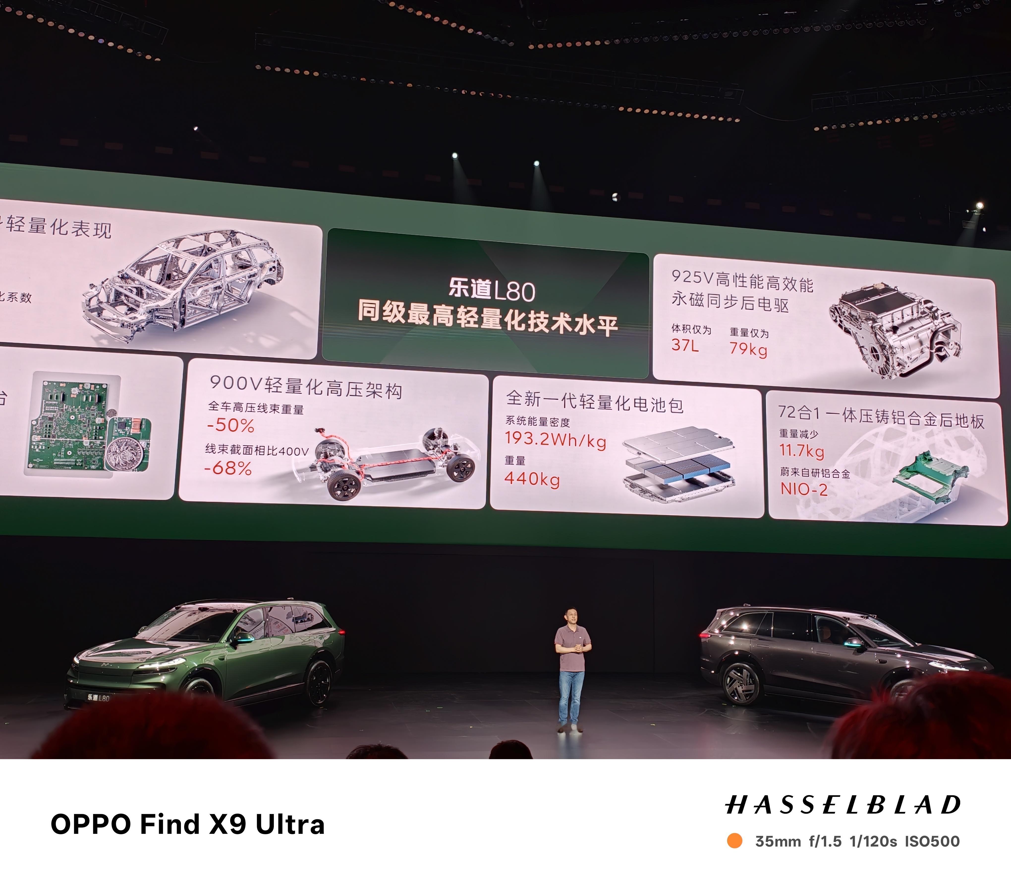 乐道L80的轻量化令人咋舌，我拍动态的时候，平均电耗才14.9L，太惊人了。它身