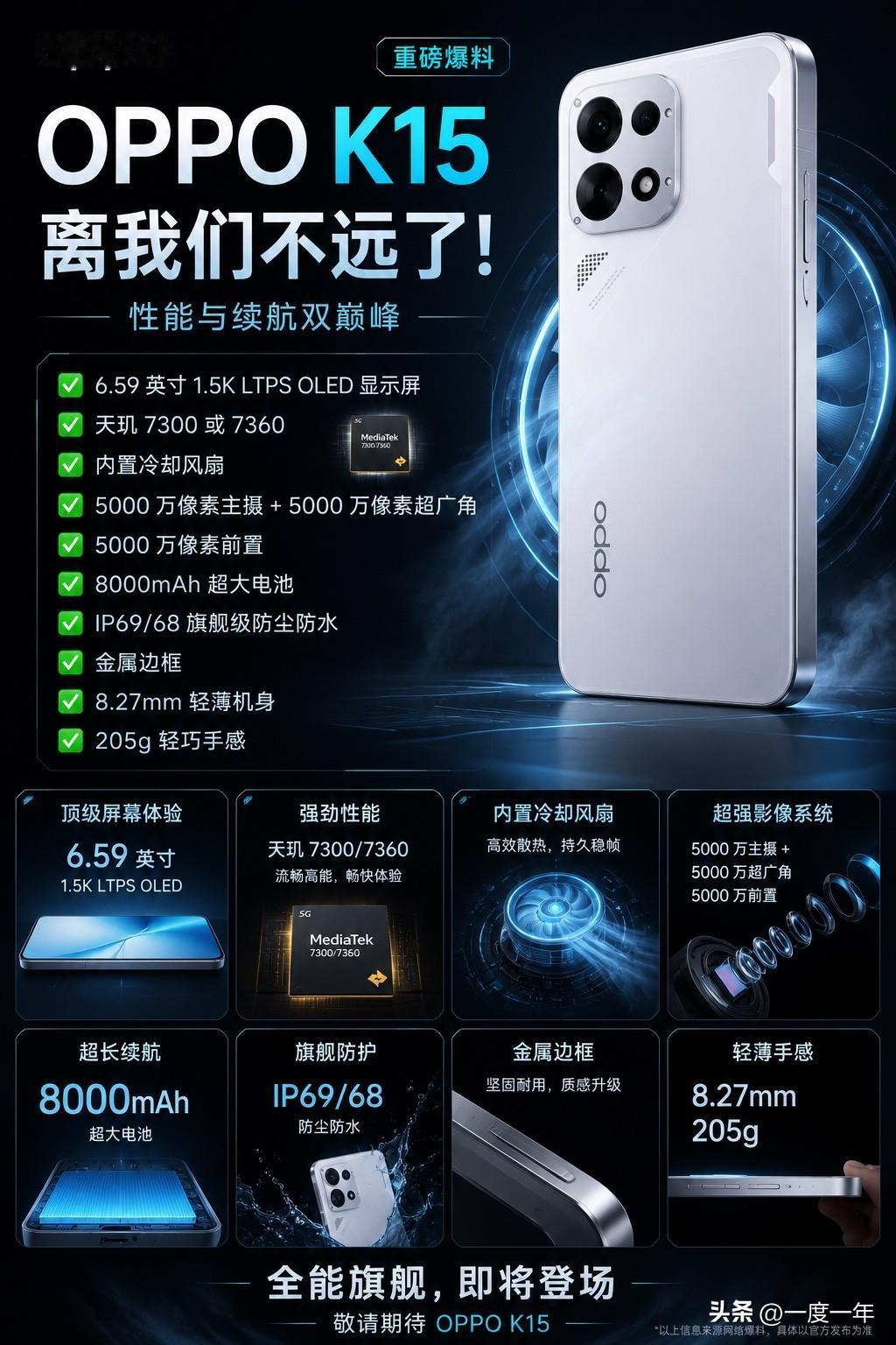 OPPOK15的爆料越来越多，如果目前的信息属实，这代K系列确实有点意思，不再