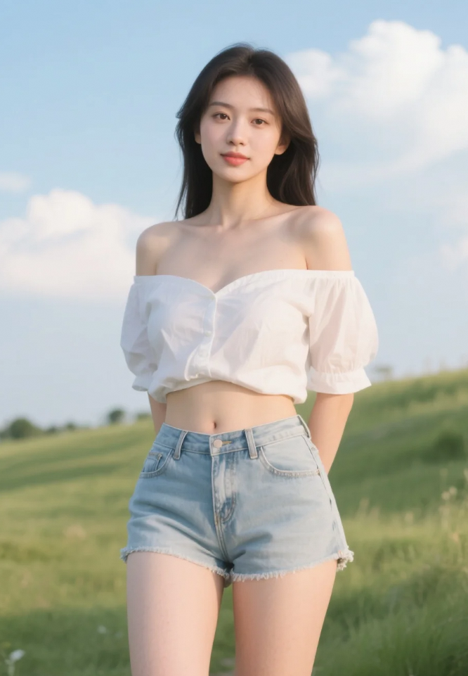 阳光勾勒出她曼妙的轮廓
