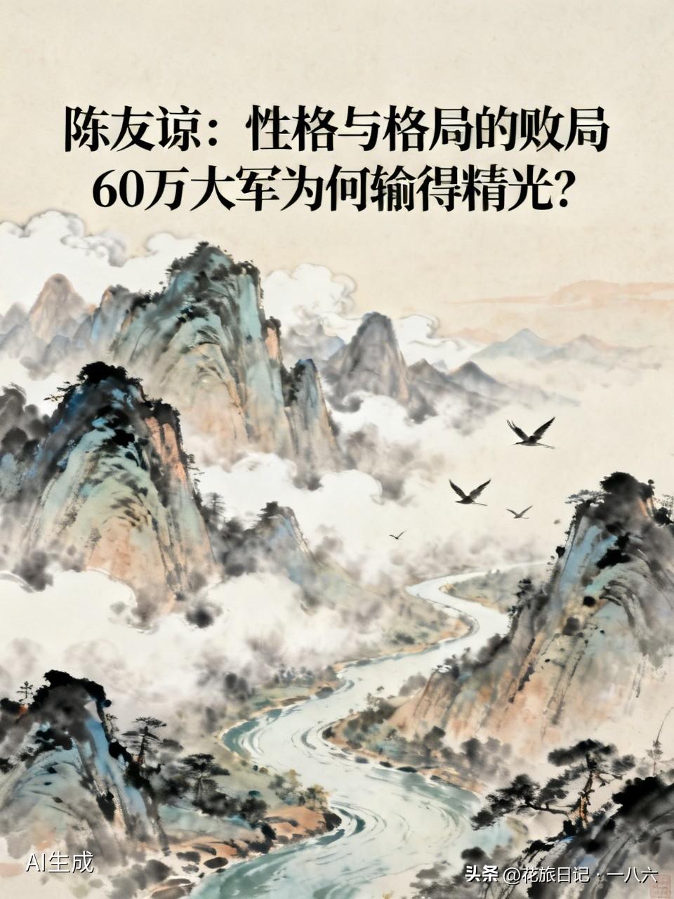 60万大军，地盘碾压朱元璋，陈友亮这副天胡牌，是怎么打烂的？很多人以为他输在