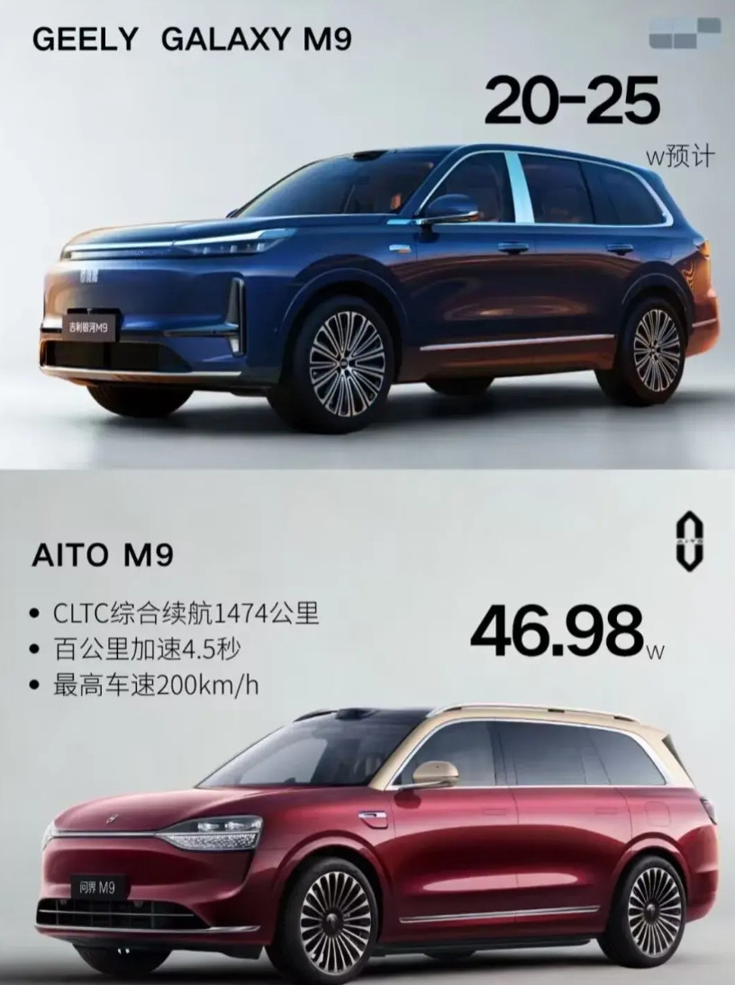从消费者的角度实话实说，吉利M9的外观比问界m9更好看一些。本来一直就有打算购买