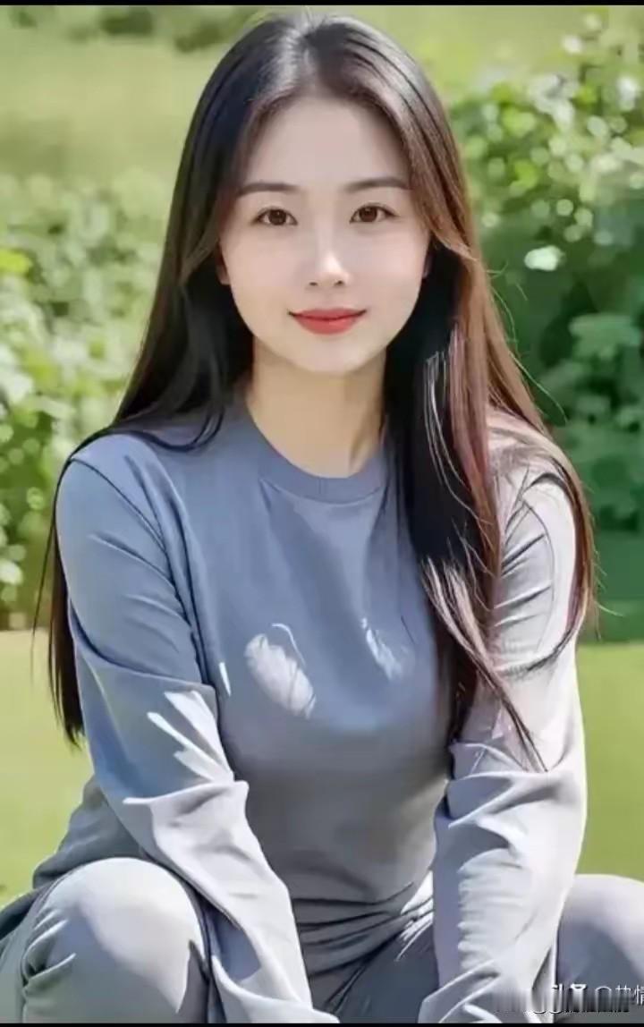 阳光下的温柔笑容，自然清新的户外穿搭