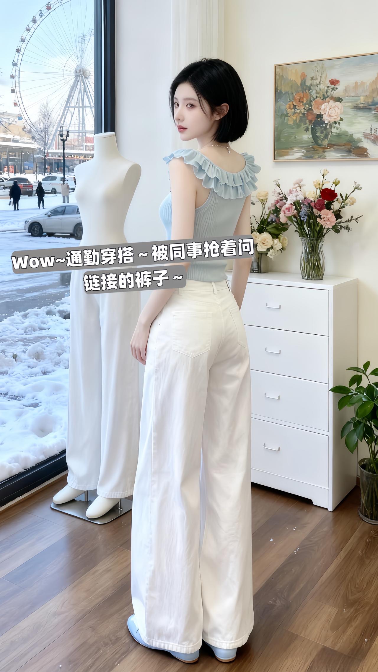 通勤搭配简约穿搭温柔穿搭修饰腿型的裤子修身版型