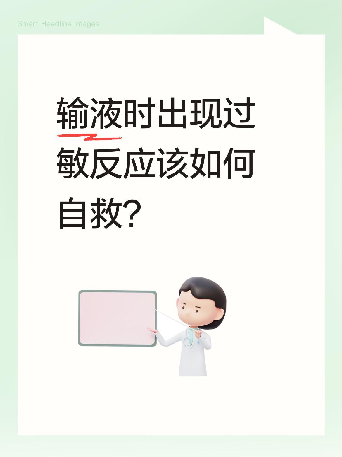 输液时出现过敏反应该如何自救？最近又一起输液过敏悲剧引发关注：一名27岁女性输