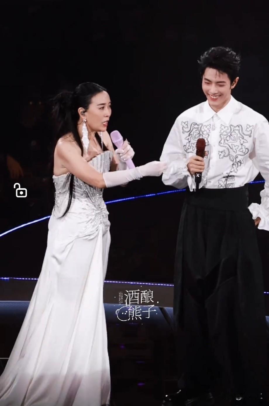 梦回我们的歌，那英那姐在演唱会上回忆和肖战的初遇🙌🏻提到当初音综选人环节夸