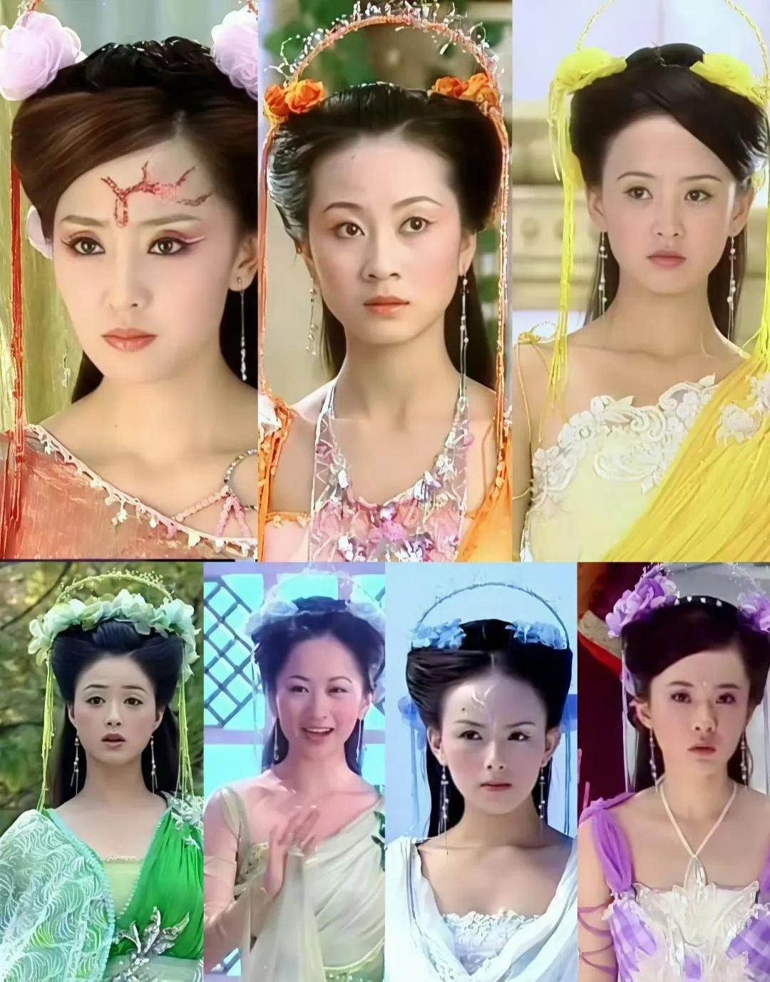 网上最近怀旧投票《欢天喜地七仙女》人气仙女，没想到人气前三居然是青儿＞黄儿＞绿儿