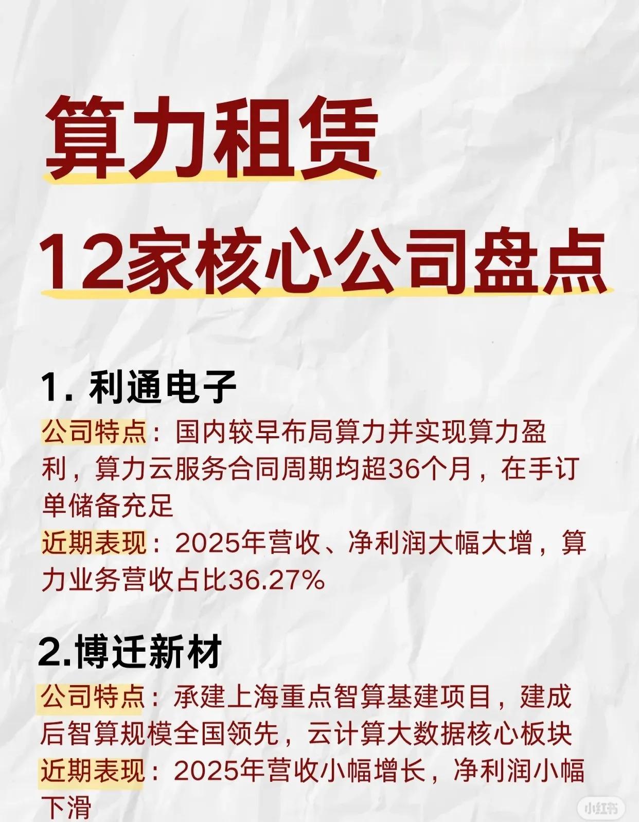 算力租赁赛道爆发！12家核心公司大盘点，谁才是真龙头？随着AI大模型的快速发